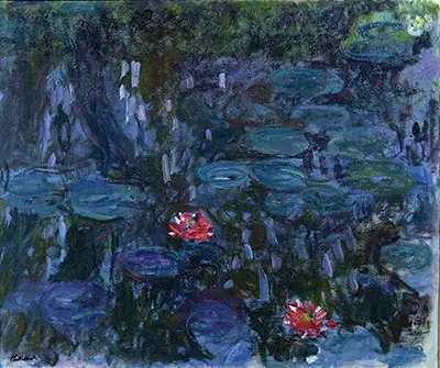 Water Lilies and Reflections of a Willow (1916–1919) Claude Monet